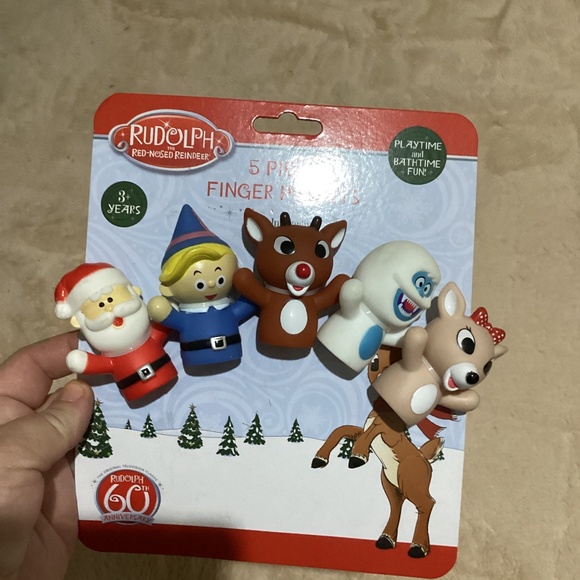 New Rudolph and Friends 5 Piece Finger Puopets - Picture 1 of 5